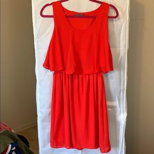 red flowy dress for spring time!
